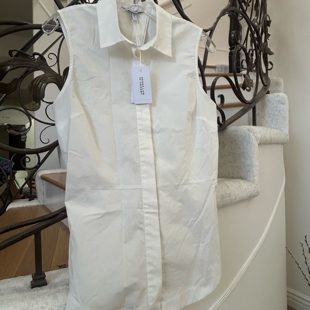 Derek Lam Cream Sleeveless Blouse